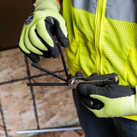 Folding Hex Key Set, 9-Key, SAE Sizes