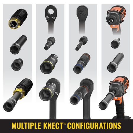 KNECT™ Flip-10 Heavy Duty Flip Impact Socket Set, SAE, 8-Piece