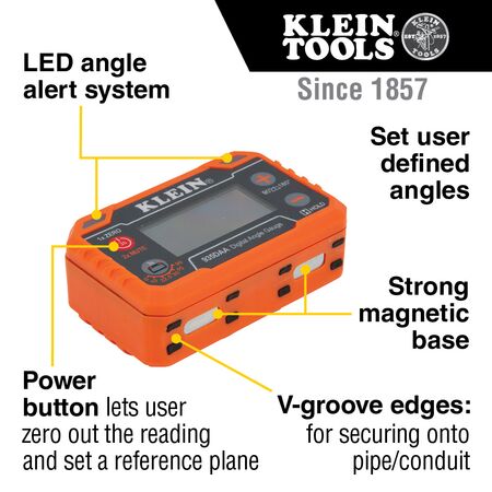 Digital Angle Gauge with Angle Alert