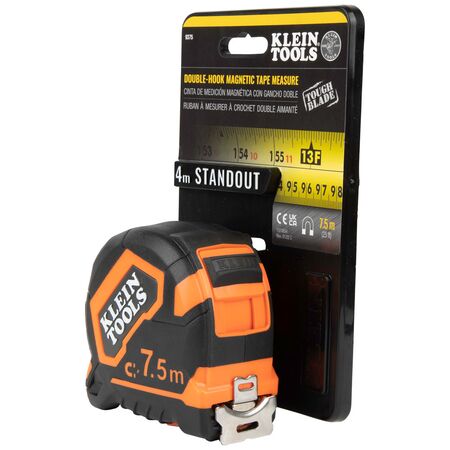 Tape Measure, 7.5 m, Magnetic Double-Hook