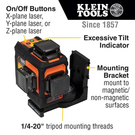 Rechargeable Self-Levelling Green Planar Laser Level with Hard Carrying Case