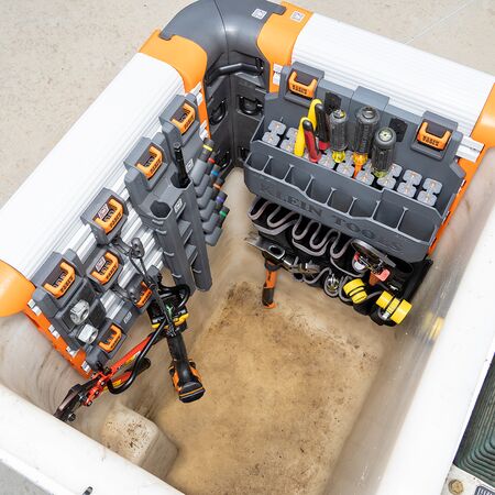 Magnetic Tool Storage Module, Rail System