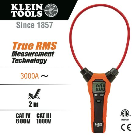Clamp Meter, Digital AC Electrical Tester with 45.7 cm Flexible Clamp