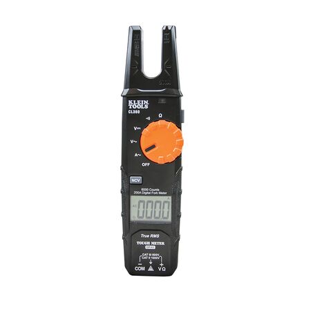Electrical Tester, Open-Jaw Fork Meter, AC Auto-Ranging, 200 Amp