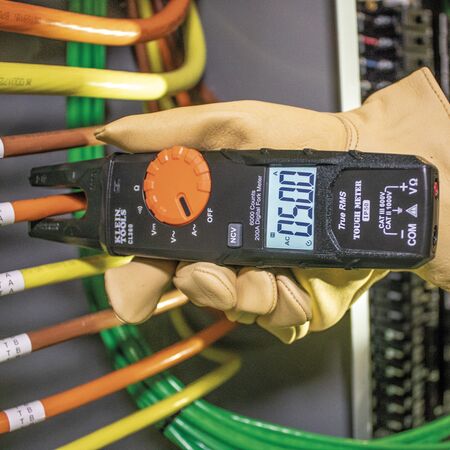 Electrical Tester, Open-Jaw Fork Meter, AC Auto-Ranging, 200 Amp