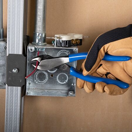 Diagonal Cutting Pliers, Angled Head, 20.3 cm