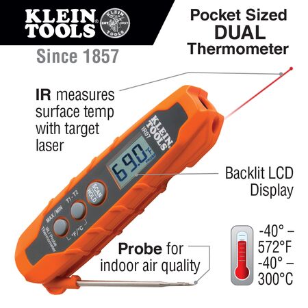 Dual IR/Probe Thermometer