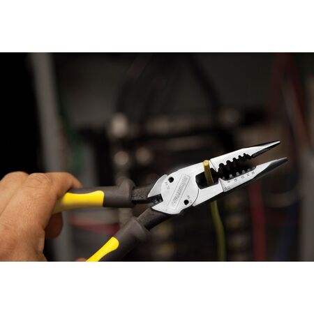 Pliers, All-Purpose Needle Nose, Spring Loaded, Cuts, Strips, 21.9 cm