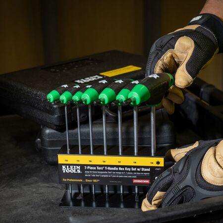 Hex Key Set, TORX® T-Handle, 15.2 cm with Stand, 7-Piece