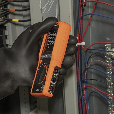 Slim Digital Multimeter, TRMS Auto-Ranging, 600V, Temp