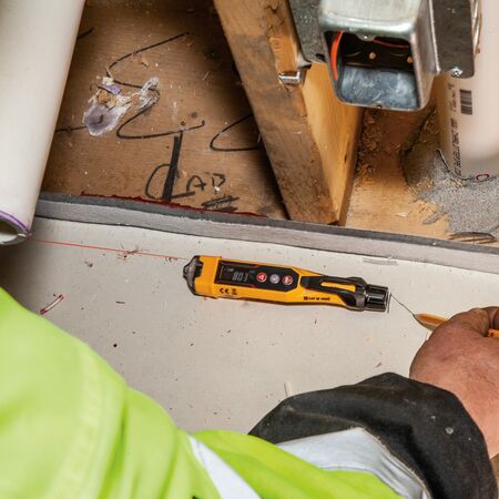 Non-Contact Voltage Tester Pen, 12-1000 V AC, with Laser Distance Meter