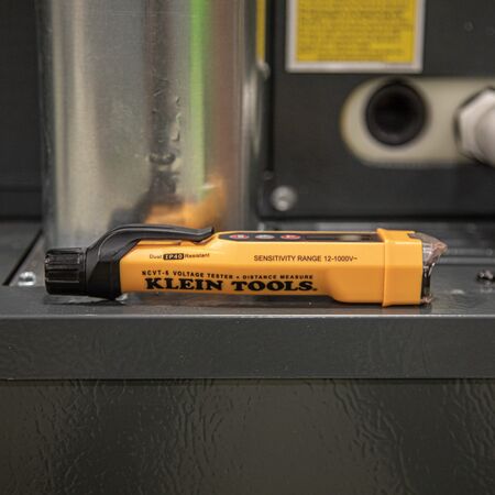 Non-Contact Voltage Tester Pen, 12-1000 V AC, with Laser Distance Meter