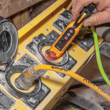 Non-Contact Voltage Tester Pen, 12-1000 V AC, with Laser Distance Meter