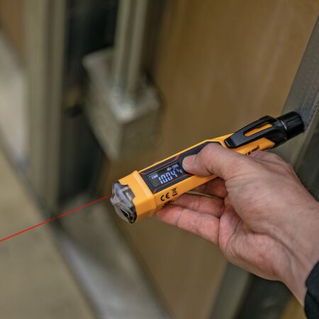 Non-Contact Voltage Tester Pen, 12-1000 V AC, with Laser Distance Meter