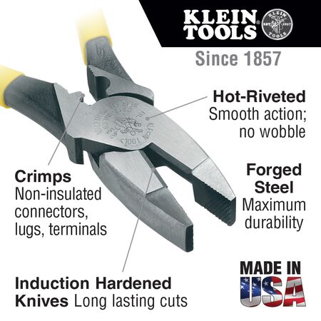 Journeyman™ Pliers Connector Crimp Side Cut - 241 mm