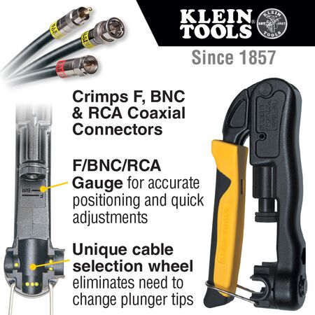 Heavy-Duty, Multi-Connector Compression Crimper