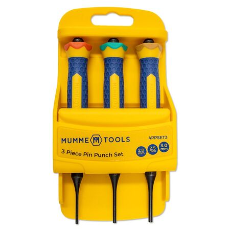 Pin Punch Set 3 Pieces 2mm, 2.5mm And 3mm Pins