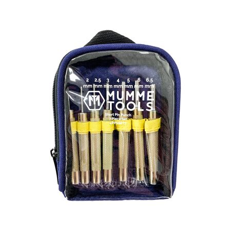 Short Pin Punch - 7 Piece Set Diameter 2-6.5mm