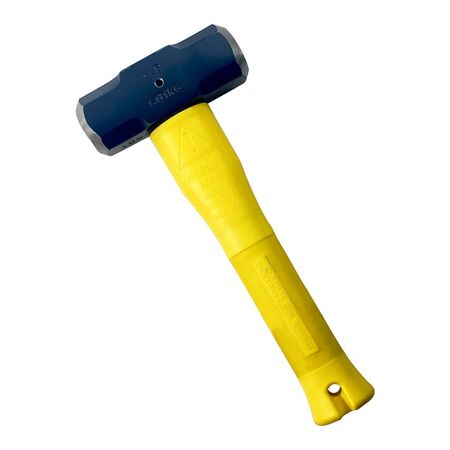 Sledge Hammer Steel 1.81kg (4lb) Pinned Steel Core Fibreglass Handle Yellow
