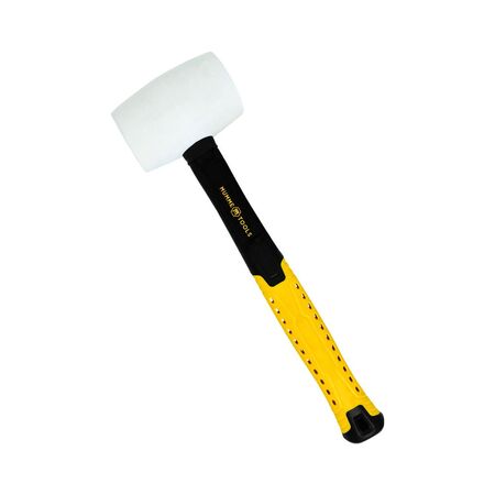 Mallet Rubber White Fibreglass Handle 16oz / 450g