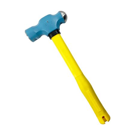 Ball Pein Hammer Normalised 1.36kg  Pinned Fibreglass Handle 360mm Long Yellow