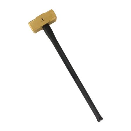 Brass Sledge Hammer 14lb (6.35kg) With Pinned Steel Core Fibreglass Handle