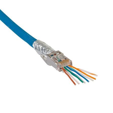 Pass-Thru™ Modular Data Plugs, RJ45-CAT6A, Shielded (STP), 50-Pack