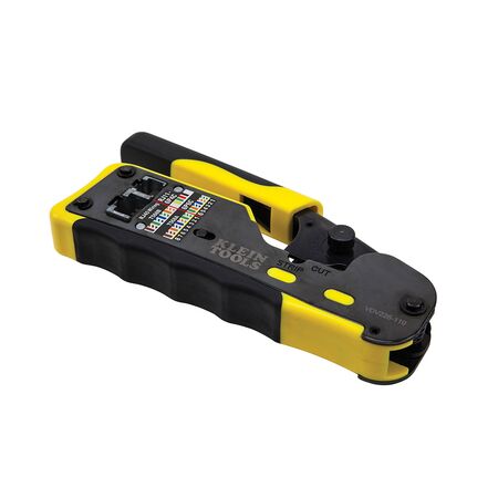 Ratcheting Ethernet Cable Crimper / Stripper / Cutter, for Pass-Thru™