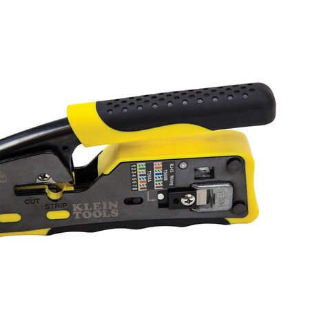 Ratcheting Ethernet Cable Crimper / Stripper / Cutter, for Pass-Thru™