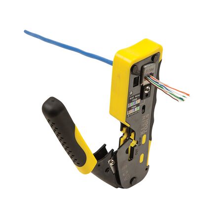 Ratcheting Ethernet Cable Crimper / Stripper / Cutter, for Pass-Thru™