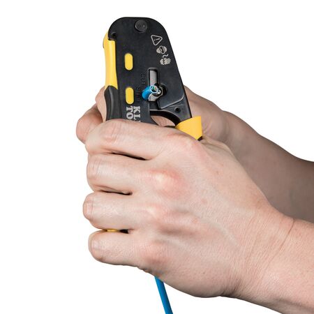 Ratcheting Ethernet Cable Crimper / Stripper / Cutter, for Pass-Thru™