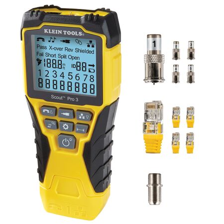 Ethernet Cable Tester Kit with Scout™ Pro 3 Tester, Remotes and Adapter
