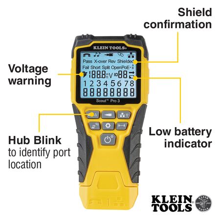 Ethernet Cable Tester Kit with Scout™ Pro 3 Tester, Remotes and Adapter