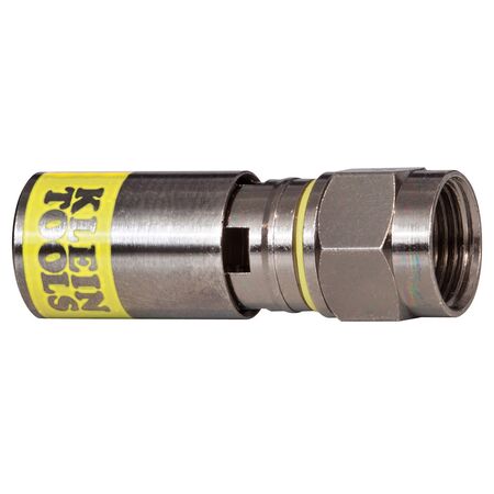 Universal F Compression Connectors, RG6/6Q, 10-Pack