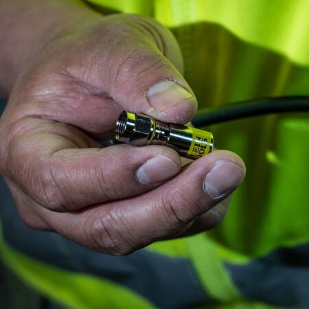 Universal F Compression Connectors, RG6/6Q, 50-Pack