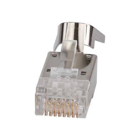 Pass-Thru™ Modular Data Plug, RJ45-CAT6A, Shielded (STP), 100-Pack