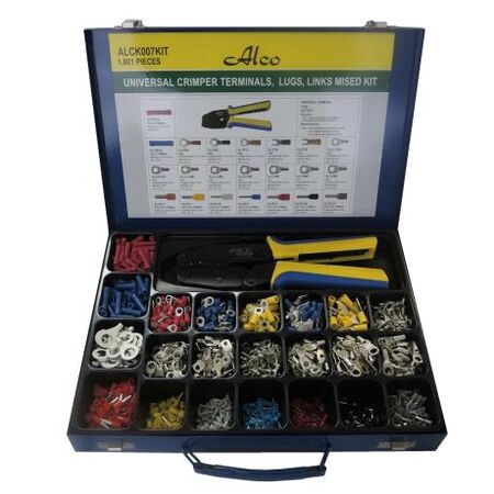 Electrician's Terminal Kit Including WATK007 Crimper 1081 Pieces