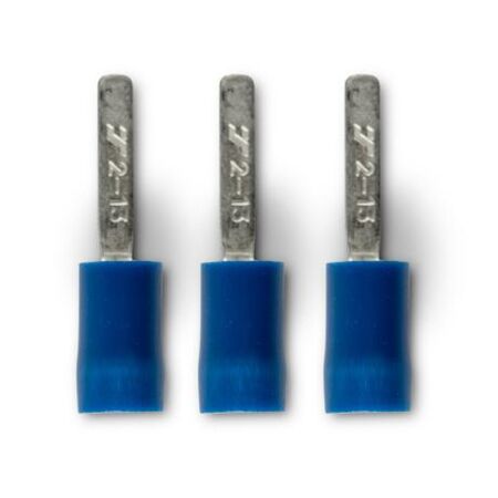Crimp Terminal Pre-Insulated Flat Blade Width 2.4mm x Length 13mm 1.5-2.5mm² Blue 100 Pack
