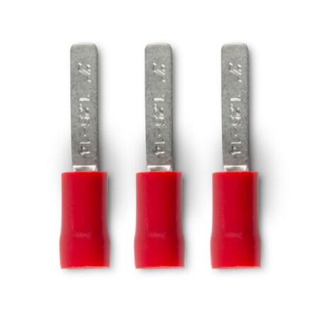 Crimp Terminal Pre-Insulated Flat Blade Width 3mm x Length 14mm 0.5-1.5mm² Red 100 Pack