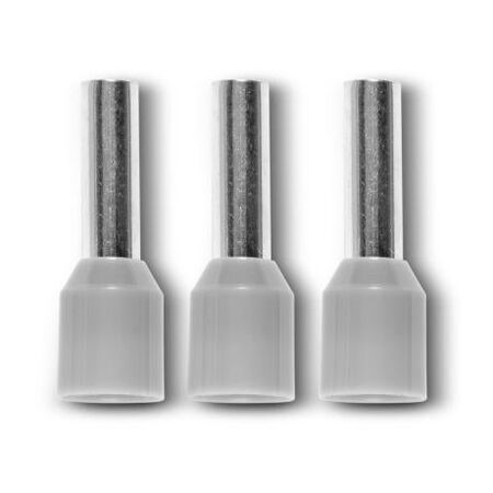Bootlace Terminal Pre-Insulated Grey 2.5mm² Length 8mm 45 Pack