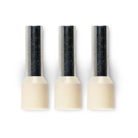 Bootlace Terminal Pre-Insulated Ivory 16mm² Length 18mm 40 Pack