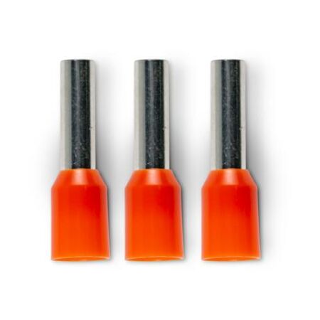 Bootlace Terminal Pre-Insulated Orange 4mm² Length 9mm 100 Pack