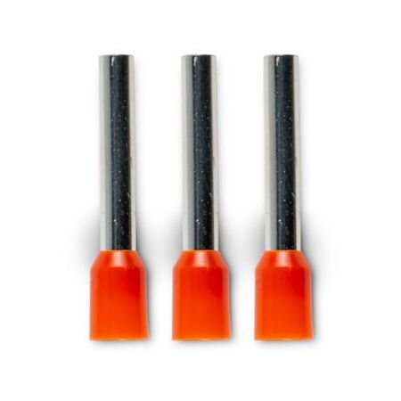 Bootlace Terminal Pre-Insulated Orange 4mm² Length 18mm 100 Pack
