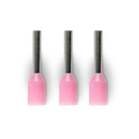 Bootlace Terminal Pre-Insulated Pink 0.34mm² Length 6mm 100 Pack