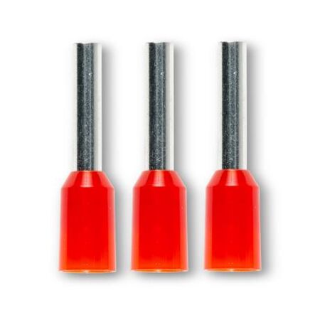 Bootlace Terminal Pre-Insulated Red 1mm² Length 8mm 500 Pack