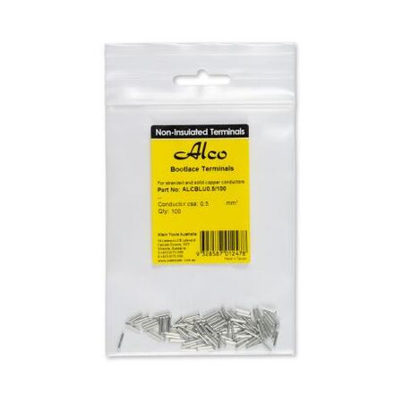 Bootlace Terminal Non-Insulated 0.5mm² 100 Pack