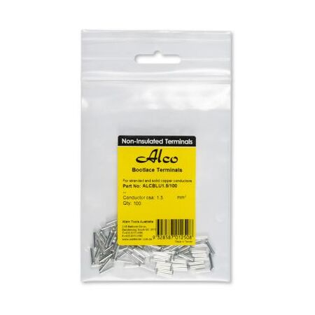Bootlace Terminal Non-Insulated 1.5mm² 100 Pack
