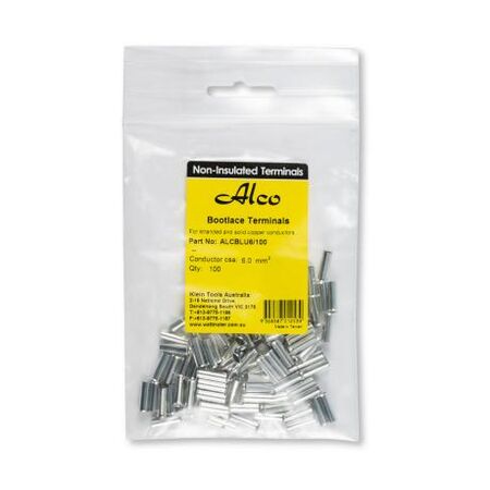 Bootlace Terminal Non-Insulated 6mm² 100 Pack