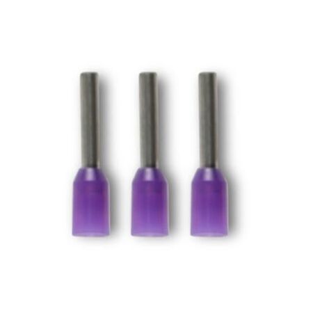 Bootlace Terminal Pre-Insulated Violet 0.25mm² Length 6mm 100 Pack