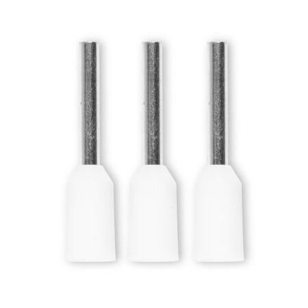 Bootlace Terminal Pre-Insulated White 0.5mm² Length 6mm 50 Pack